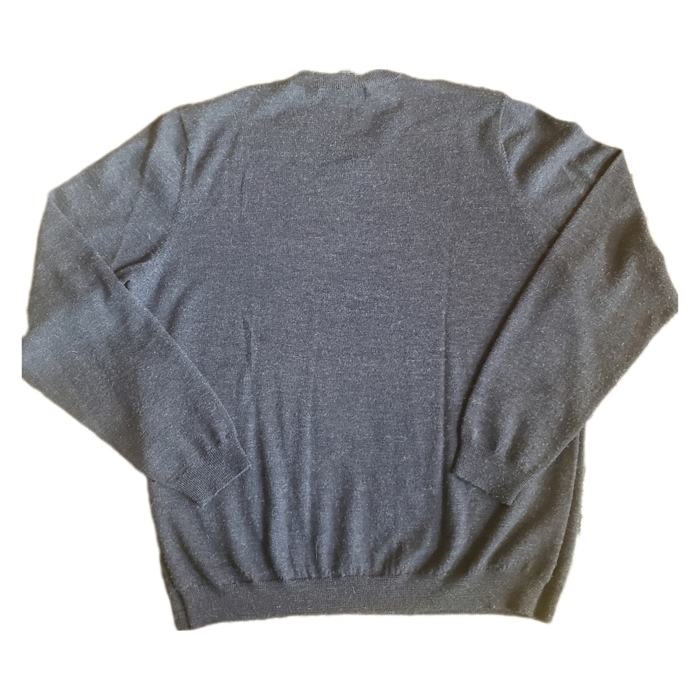 Davis & Squire Mens Extra Fine Merino Wool V-Neck  Argyle print Sweater Size L - Picture 3 of 4